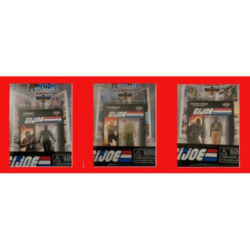 Worlds Smallest GI Joe Micro Figures Comics 3pk Duke Snake Eyes Roadblock